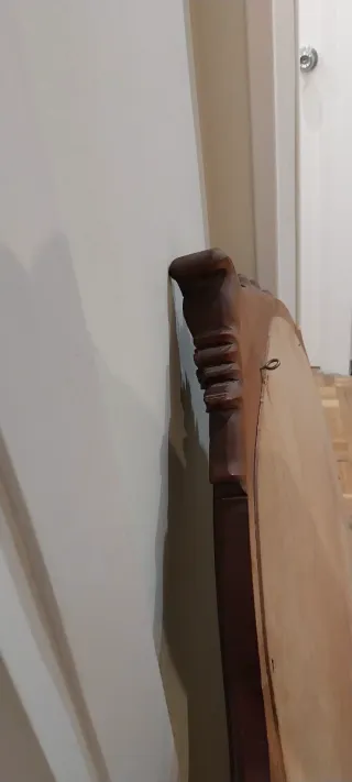 Espejo antiguo madera nogal tallado