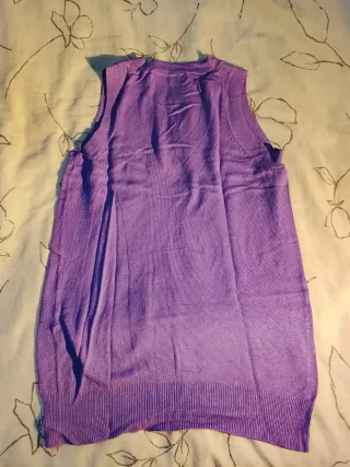 Chaleco lila Zara Talla S