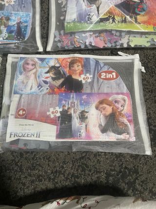 Lote 3 Puzzles Frozen Disney
