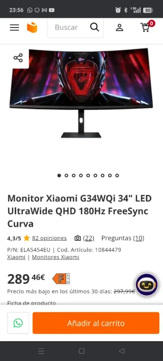 Xiaomi Monitor Curvo Gaming G34WQI