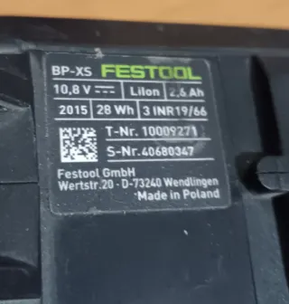 2 Batterie Festool BP-XS 10,8V 2,6Ah