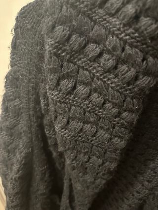 Abrigo Zara punto talla M oversize negro