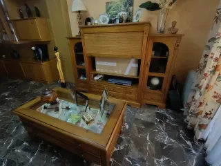 Muebles de salón madera precio a convenir