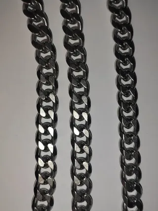 Conjunto Cadena y Pulsera Acero corte  Cubana