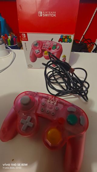 Mando Hori USB Nintendo Switch Rosa