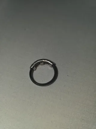 Anillo Plata y Negro
