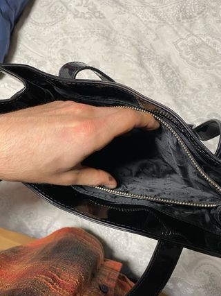 Bolso Armani Jeans Negro Charol