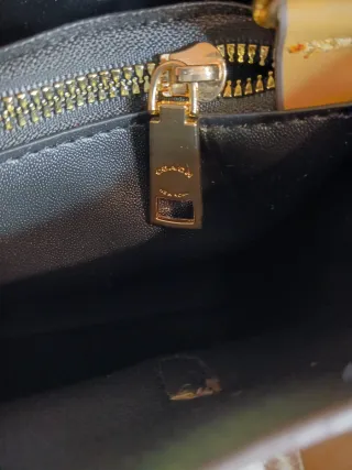 Mala Coach Bege Dourada