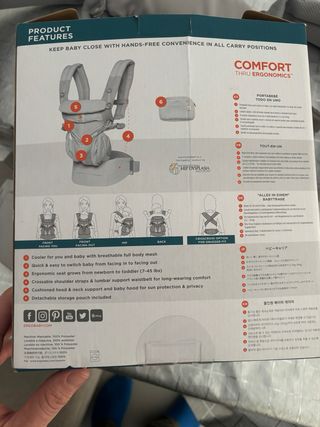 Mochila Portabebés Ergobaby Omni 360 Gris.