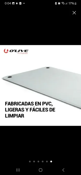 Esterillas o mats O'Live entrenamiento en suelo