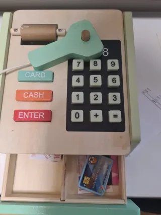 Caja Registradora de Madera Juguete