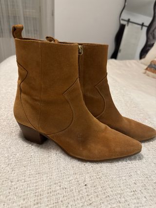 Botines de ante Zara marrones