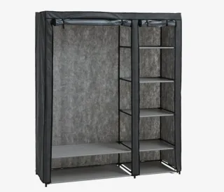 Burro de ropa negro y marrón