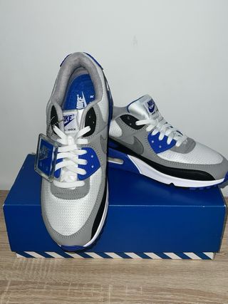 Nike Air Max 90 Azul Gris Blanco Negro