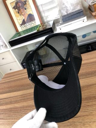 Gorra AMIRI Original Negra Trucker con Estrellas