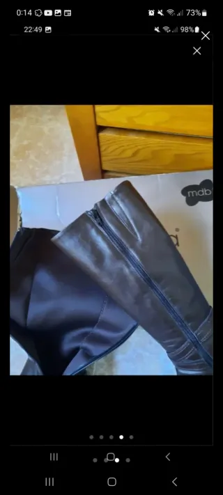 Botas altas de piel marrones