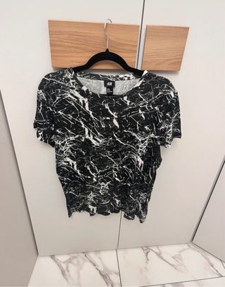 T-shirt H&M fantasia bianco nero