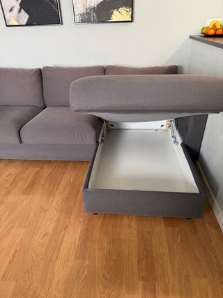 Sofá modular Ikea gris tela