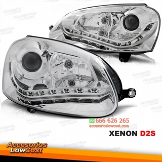 FAROS VW GOLF MK5 03-08 XENON LUZ DIURNA FONDO CR