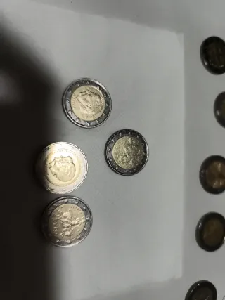 Lote 4 monedas 2 euros