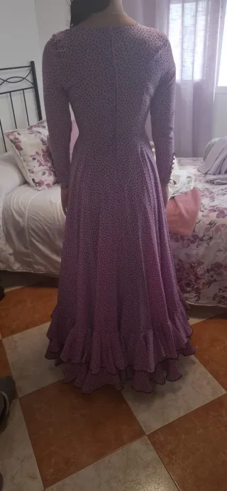 Vestido Flamenco Rosa/Morado y negro