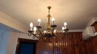 Lámpara de salón vintage 8 brazos