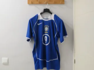 Camiseta Brasil Retro. Talla XL. Ronaldo