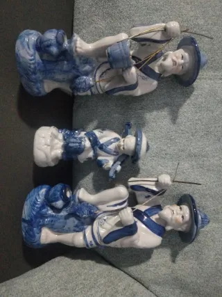 Conjunto 3 Figuras Japonesas Pescadores