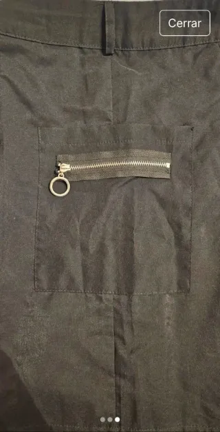 Falda negra plisada SHEIN Talla L