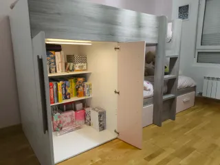 Cama tren Conforama + 2 colchones