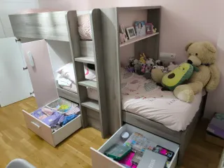 Cama tren Conforama + 2 colchones