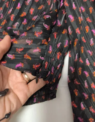 Blusa Zara Estampada Manga Larga