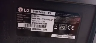 Placa Base TV LG 24MT49S-PZ, pantalla rota para Pi