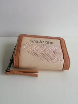Cartera Lois Jeans Beige y Marrón