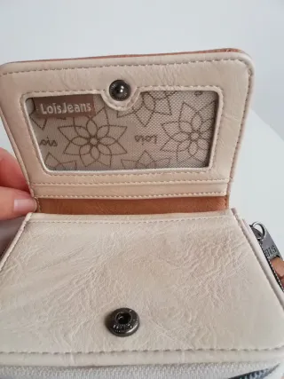 Cartera Lois Jeans Beige y Marrón