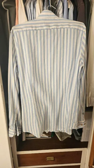 Camisa Rayas Azul y Blanca Silbon