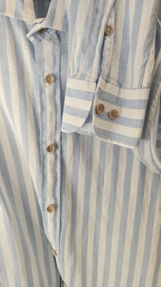 Camisa Rayas Azul y Blanca Silbon