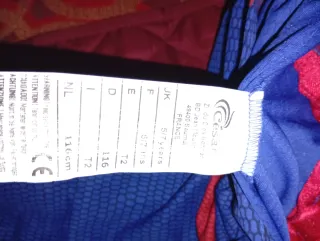 Vestito carnevale bambino rosso/b Spiderman lu