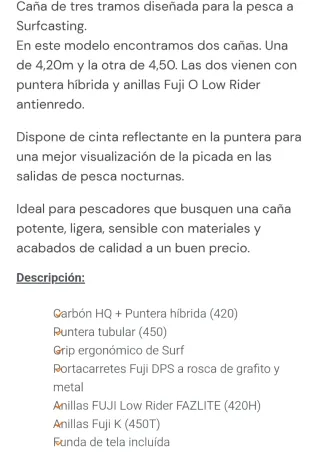 Caña Surfcasting Kalikunnan Bostok