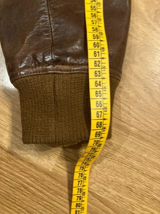 Cazadora Zara Piel Aviador Marrón