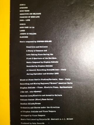 LP 33 giri "Sensitive and Delicate"