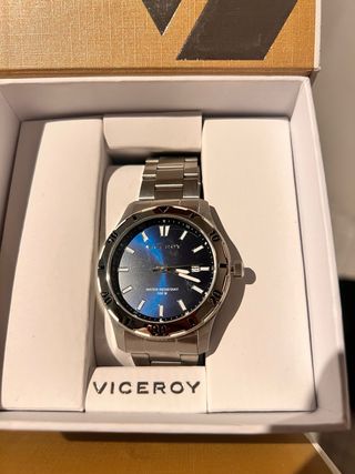 Reloj Viceroy Azul y Plateado Nuevo