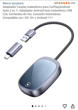 Adaptador CarPlay/Android Auto Inalámbrico.