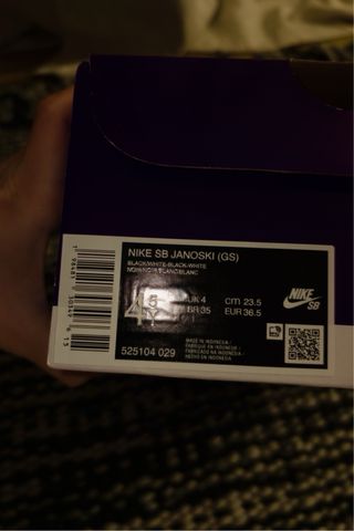 Nike SB Janoski (GS) Negro Talla 36.5 Nuevas