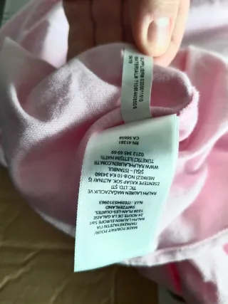 Camisa Polo Ralph Lauren Rosa Talla L