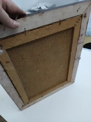 Cuadro de paisaje con molinos,48 anch38alto