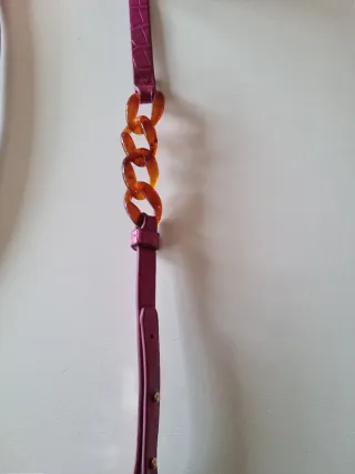 Bolso Parfois rosa efecto piel cocodrilo