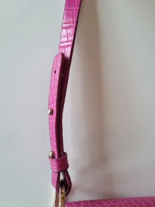 Bolso Parfois rosa efecto piel cocodrilo