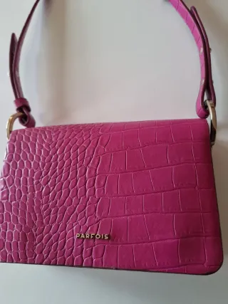 Bolso Parfois rosa efecto piel cocodrilo