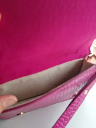 Bolso Parfois rosa efecto piel cocodrilo
